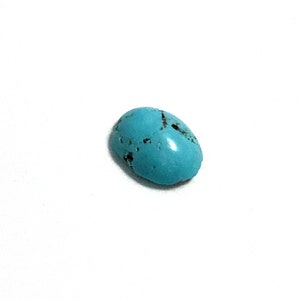 Turquoise Oval Cabochon Blue Loose Gemstone 1.52ct 8x6mm December Birthstone For Jewellery Making image 3