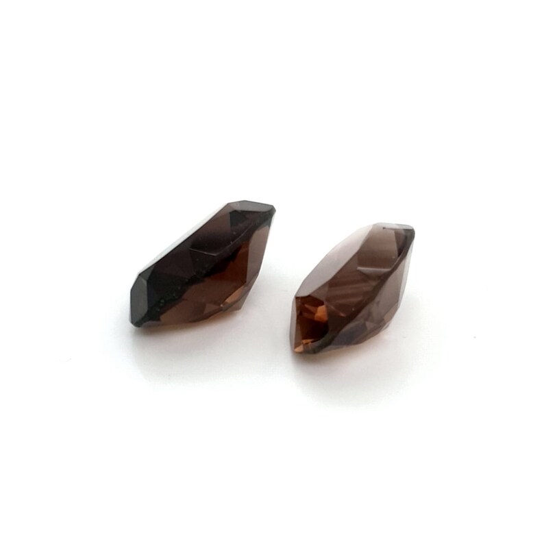 Pair Of Smoky Quartz Stones Oval Fine Quality Natural Faceted Loose Gemstones 20x15mm 41.48ct For Jewellery Making image 7