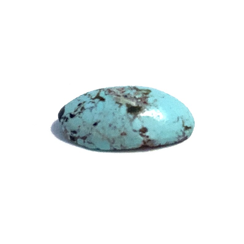 Pale Blue Turquoise Cabochon Oval Loose Gemstone 3.71ct 14x9mm December Birthstone For Jewellery Making image 6