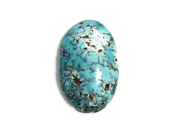 Blue Turquoise Oval Cabochon Loose Gemstone 2.83ct 14x9mm December Birthstone For Jewellery Making