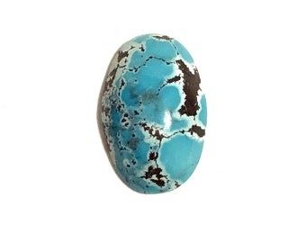 Natural Turquoise Oval Cabochon Blue Polished Loose Gemstone 17x11mm 6.40ct December Birthstone For Jewellery Making