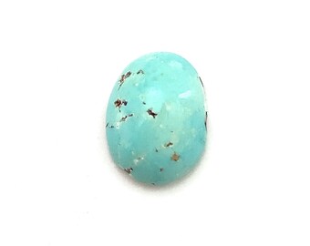 Blue Cabochon Oval Turquoise Loose Gemstone Polished 3.35ct 11x8mm December Birthstone For Jewellery Making