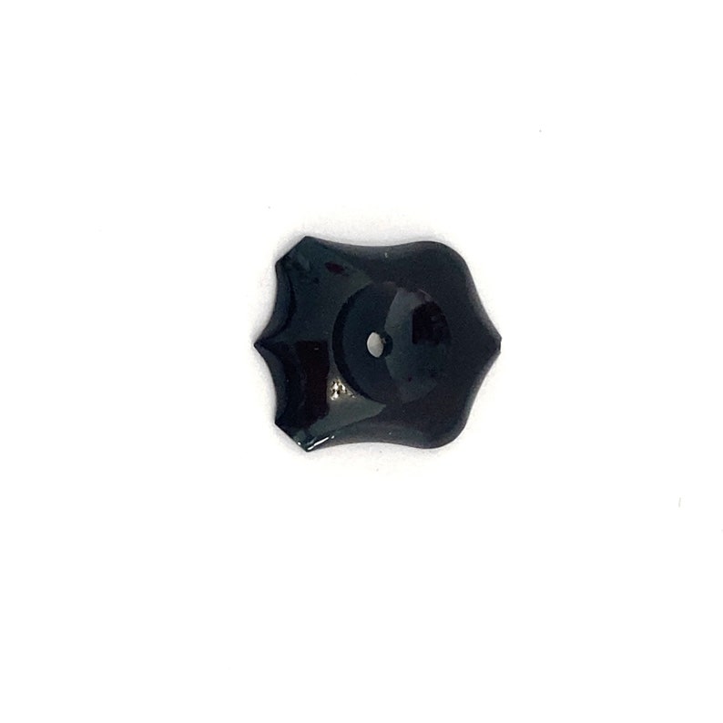 Onyx Shield Cabochon With Concave Drilled Centre Loose Black Polished Natural Gemstone For Jewellery Making image 6