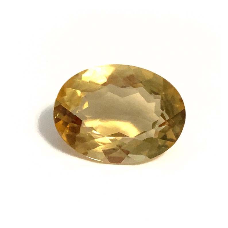 Oval Citrine Yellow Loose Gemstone Natural Faceted 7.83ct 16x12mm November Birthstone For Jewellery Making image 1