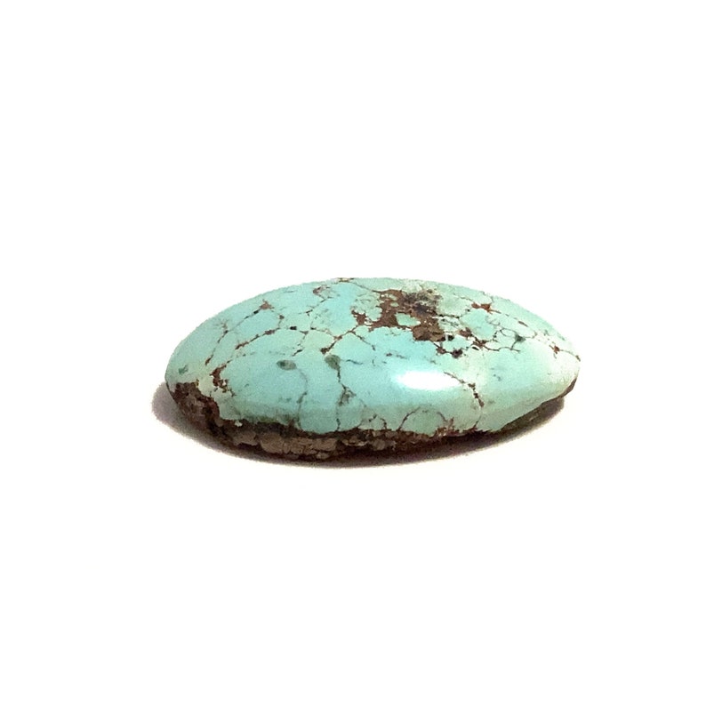 Natural Pale Turquoise Oval Cabochon Robins Egg Blue Polished Loose Gemstone 23x17mm 18.19ct December Birthstone For Jewellery Making image 5