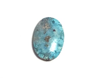 Oval Natural Turquoise Cabochon Polished Loose Gemstone 6.38ct 17x12mm December Birthstone For Jewellery Making