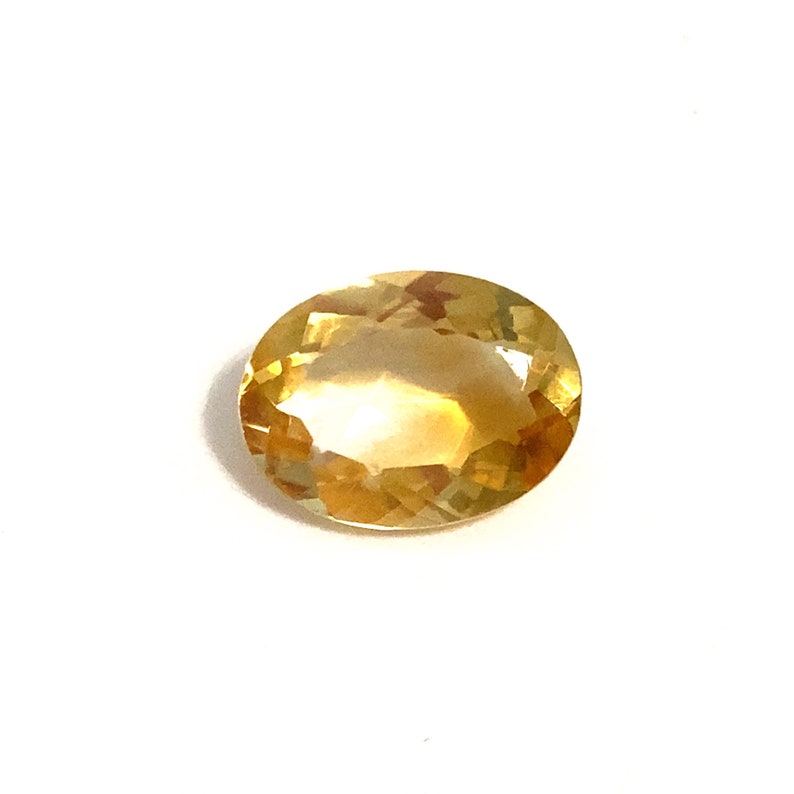 Yellow Oval Citrine Loose Gemstone Faceted Natural 7.45ct 16x12mm November Birthstone For Jewellery Making image 3