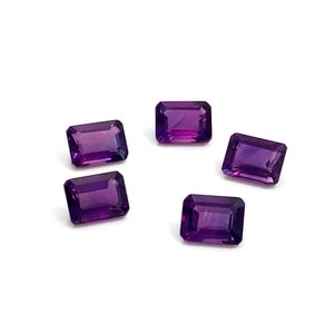 Amethyst Octagon Natural Faceted Fine Quality Polished Loose Purple Gemstones 8x6mm February Birthstone For Jewellery Making image 1