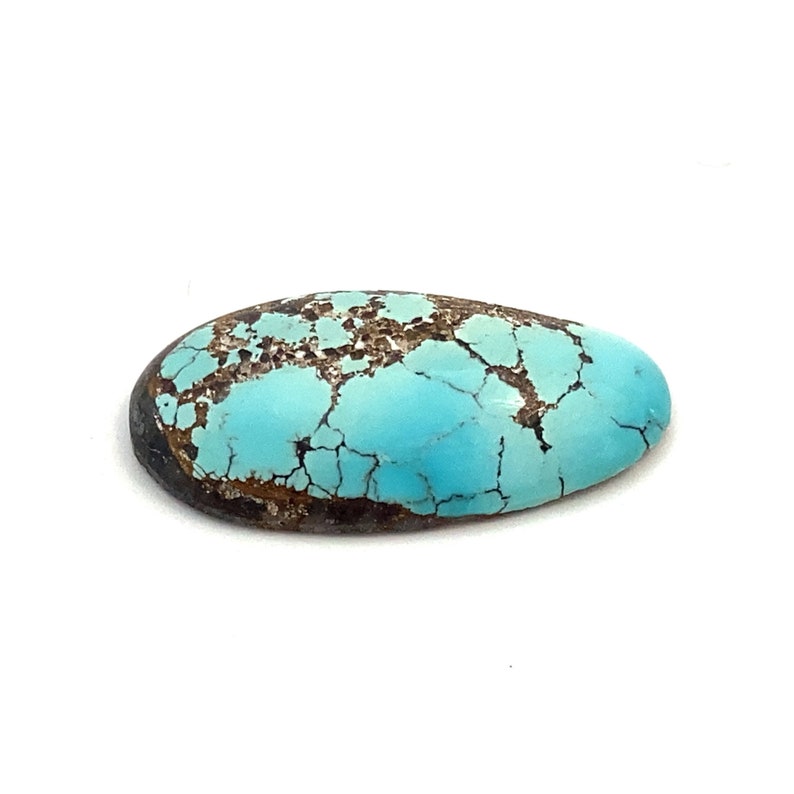 Cabochon Natural Turquoise Oval Blue Polished Loose Gemstone 23x12mm 9.65ct December Birthstone For Jewellery Making image 3