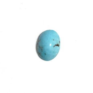 Turquoise Oval Cabochon Blue Loose Gemstone 1.65ct 9x6mm December Birthstone For Jewellery Making image 1