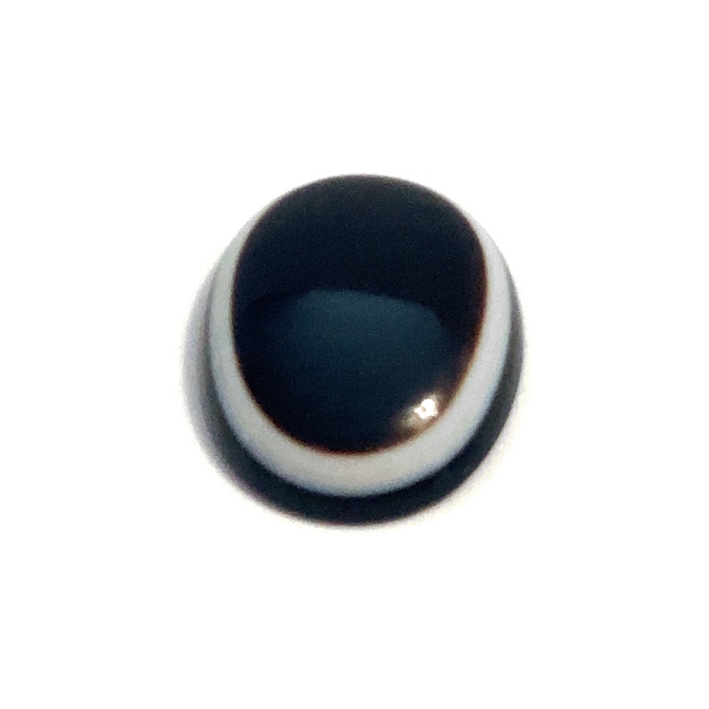 Banded Onyx Oval Cabochon Large Black White Polished Loose Gemstone 40x30mm For Jewellery Making image 6