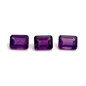 Amethyst Octagon Natural Faceted Fine Quality Polished Loose Purple Gemstones 8x6mm February Birthstone For Jewellery Making image 5