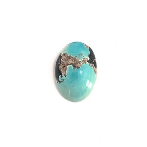 Turquoise Cabochon Oval Polished Natural Loose Gemstone 17x12mm 8.63ct For Jewellery Making image 1