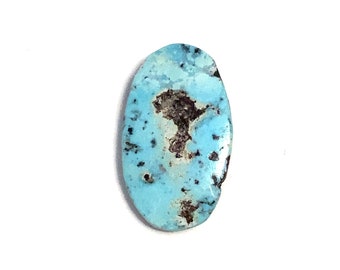 Cabochon Oval Natural Turquoise Loose Gemstone 4.38ct 18x10mm December Birthstone For Jewellery Making