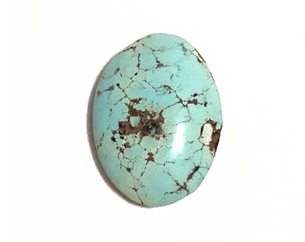 Natural Pale Turquoise Oval Cabochon Robins Egg Blue Polished Loose Gemstone 23x17mm 18.19ct December Birthstone For Jewellery Making