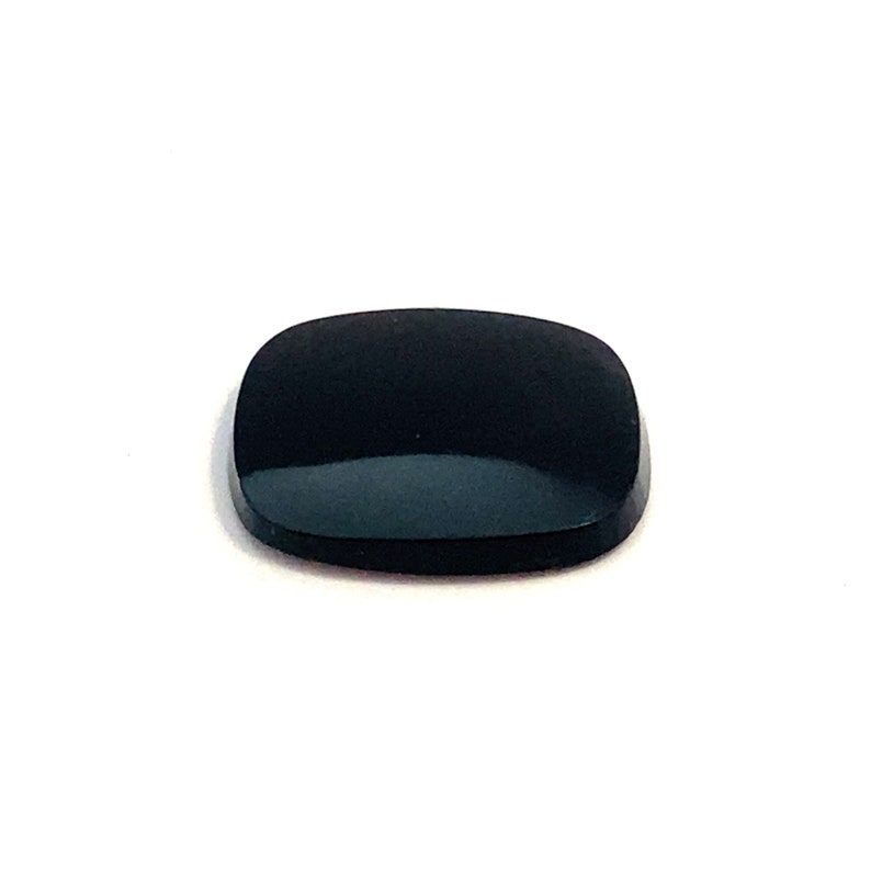 Onyx Buff Top Cushion Shaped Loose Polished Natural Gemstones 16x14mm Black For Jewellery Making image 9