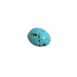 Turquoise Oval Cabochon Blue Loose Gemstone 1.52ct 8x6mm December Birthstone For Jewellery Making image 4