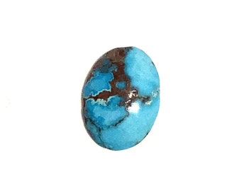 Natural Turquoise Oval Cabochon Blue Polished Loose Gemstone 17x12mm 6.41ct December Birthstone For Jewellery Making