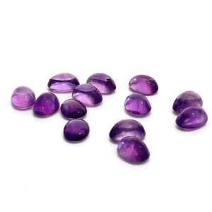 Amethyst Cabochon Oval Purple Natural Polished Loose Gemstones 7x5mm February Birthstone For Jewellery Making image 3