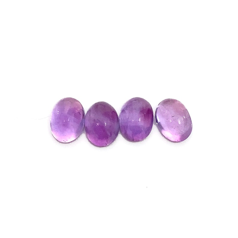 Amethyst Cabochon Oval Purple Natural Polished Loose Gemstones 7x5mm February Birthstone For Jewellery Making image 4