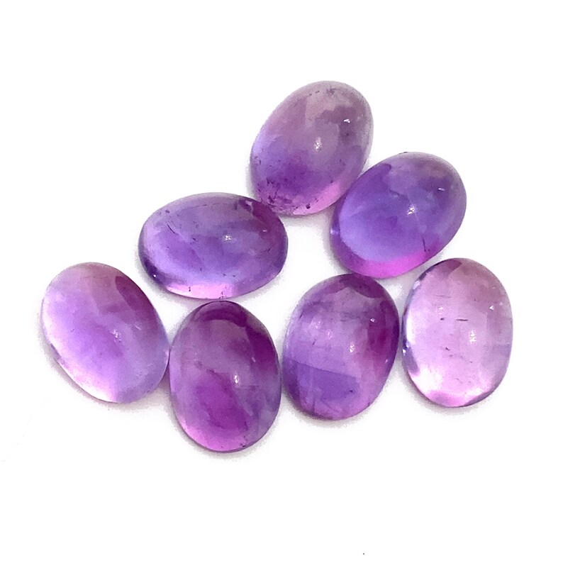 Amethyst Cabochon Oval Purple Natural Polished Loose Gemstones 7x5mm February Birthstone For Jewellery Making image 5