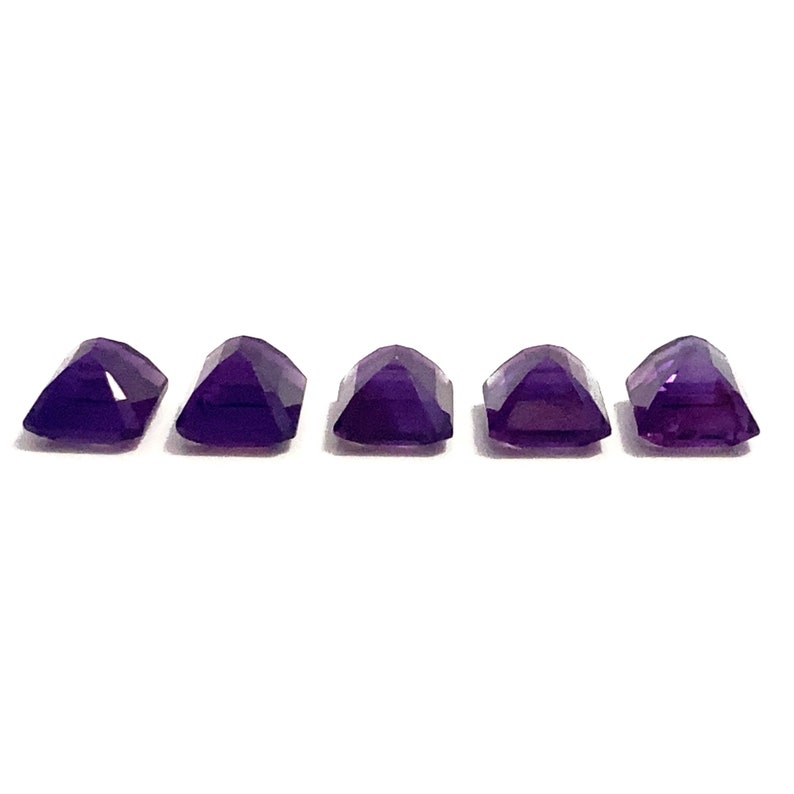Amethyst Octagon Natural Faceted Fine Quality Polished Loose Purple Gemstones 8x6mm February Birthstone For Jewellery Making image 7