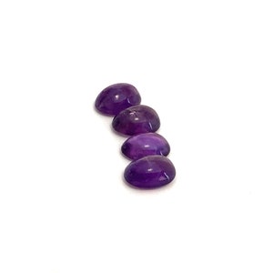 Amethyst Oval Cabochon Polished Purple Natural Loose Gemstone 7x5mm February Birthstone For Jewellery Making image 6