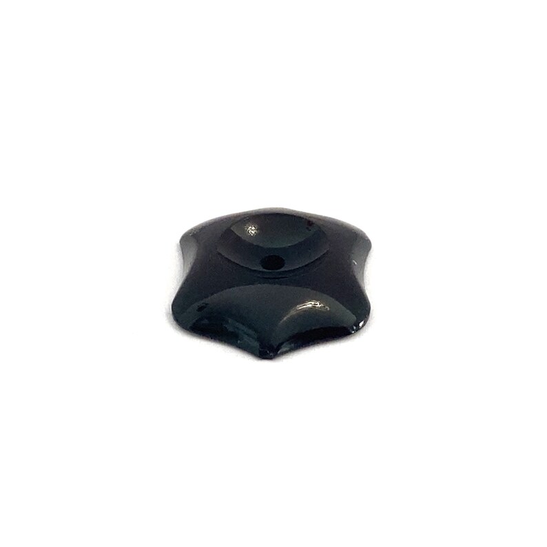 Onyx Shield Cabochon With Concave Drilled Centre Loose Black Polished Natural Gemstone For Jewellery Making image 3