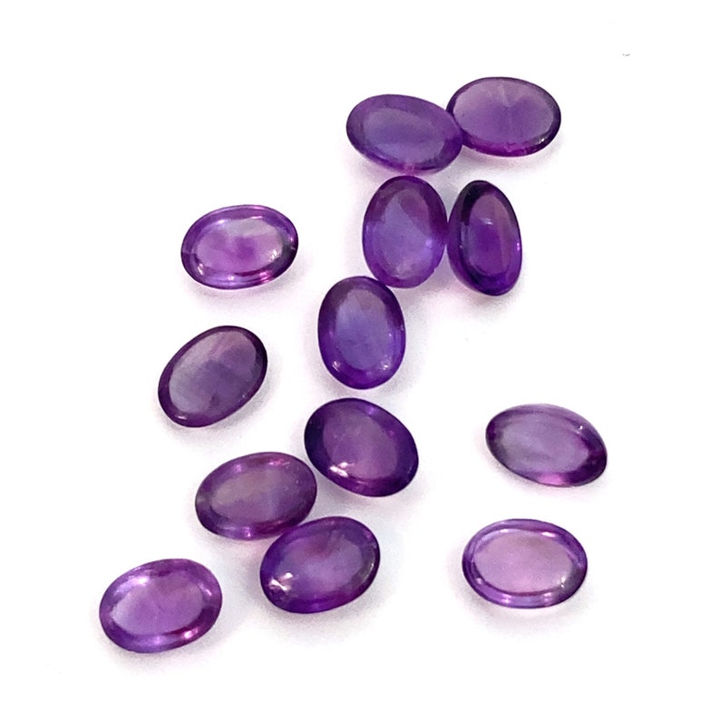 Amethyst Cabochon Oval Purple Natural Polished Loose Gemstones 7x5mm February Birthstone For Jewellery Making image 7