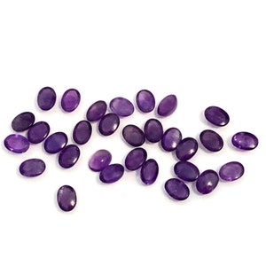 Amethyst Oval Cabochon Polished Purple Natural Loose Gemstone 7x5mm February Birthstone For Jewellery Making image 7