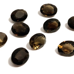 Natural Oval Smoky Quartz Brown Polished Faceted Loose Gemstones 9x7mm Approx November Birthstone For Jewellery Making image 10