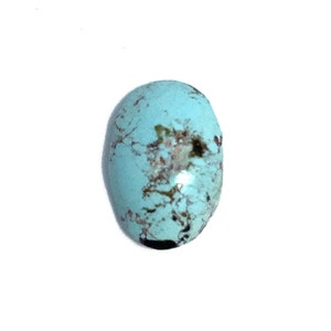 Pale Blue Turquoise Cabochon Oval Loose Gemstone 3.71ct 14x9mm December Birthstone For Jewellery Making image 4