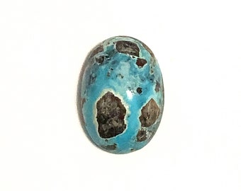 Natural Turquoise Oval Cabochon Blue Polished Loose Gemstone 16x11mm 8.59ct December Birthstone For Jewellery Making