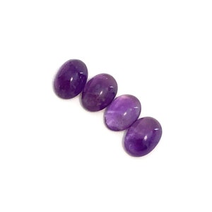 Amethyst Oval Cabochon Polished Purple Natural Loose Gemstone 7x5mm February Birthstone For Jewellery Making image 4