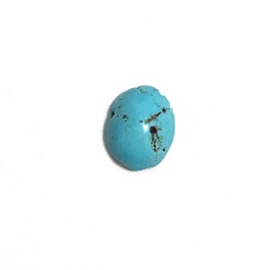 Turquoise Oval Cabochon Blue Loose Gemstone 1.52ct 8x6mm December Birthstone For Jewellery Making image 2