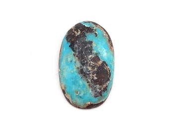 Natural Turquoise Oval Cabochon Loose Gemstone 7.31ct 19x12mm December Birthstone For Jewellery Making