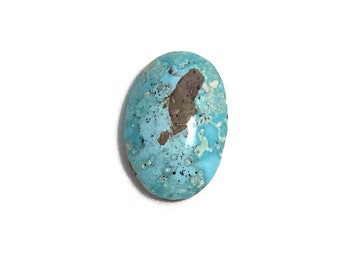 Oval Cabochon Turquoise Natural Loose Gemstone 6.84ct 15x10mm December Birthstone For Jewellery Making