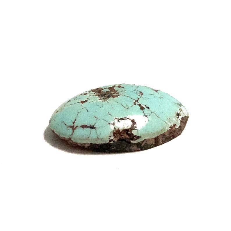 Natuurlijke bleke turquoise ovale cabochon Robins ei blauw gepolijst losse edelsteen 23x17mm 18,19ct december geboortesteen voor het maken van sieraden afbeelding 7