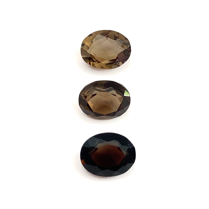 Natural Oval Smoky Quartz Brown Polished Faceted Loose Gemstones 9x7mm Approx November Birthstone For Jewellery Making image 4