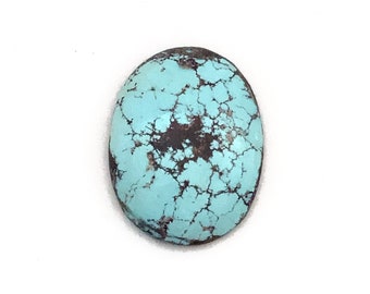 Pale Blue Turquoise Cabochon Oval Large Loose Gemstone Polished 18.33ct 28x20mm December Birthstone For Jewellery Making