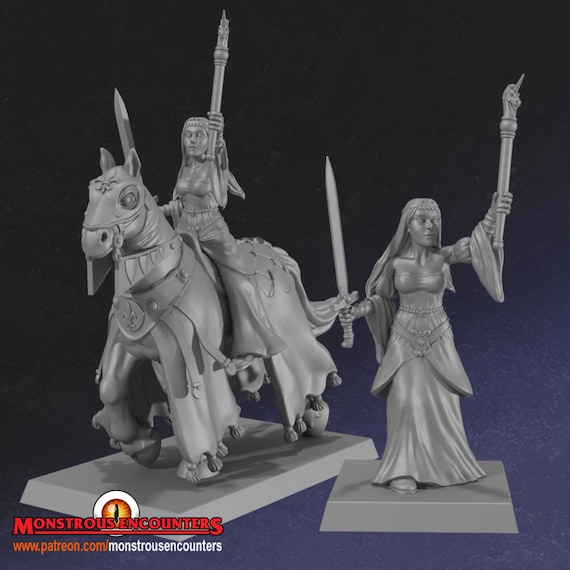 Figurine Bretonnia Damsel à Pied Et Montée – Games Workshop – 5ème édition