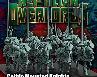 Gothic Mounted Knights - Three Models Multipart Set X3 - Fantasy ...