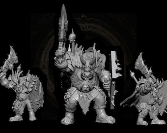 Space Orks Dakka Clan - Bull Warboss - Figurine 3D Imprimée Artisanale Warhammer 40K