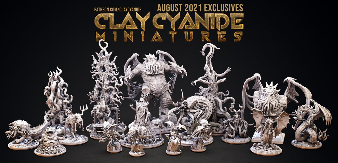 3D Printable Cthulhu by Clay Cyanide Miniatures