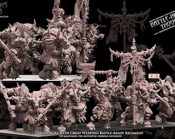 Minotaurs with great weapons Battle-Ready regiment