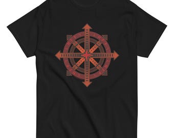 Chaos symbol in red and black, Unisex classic tee