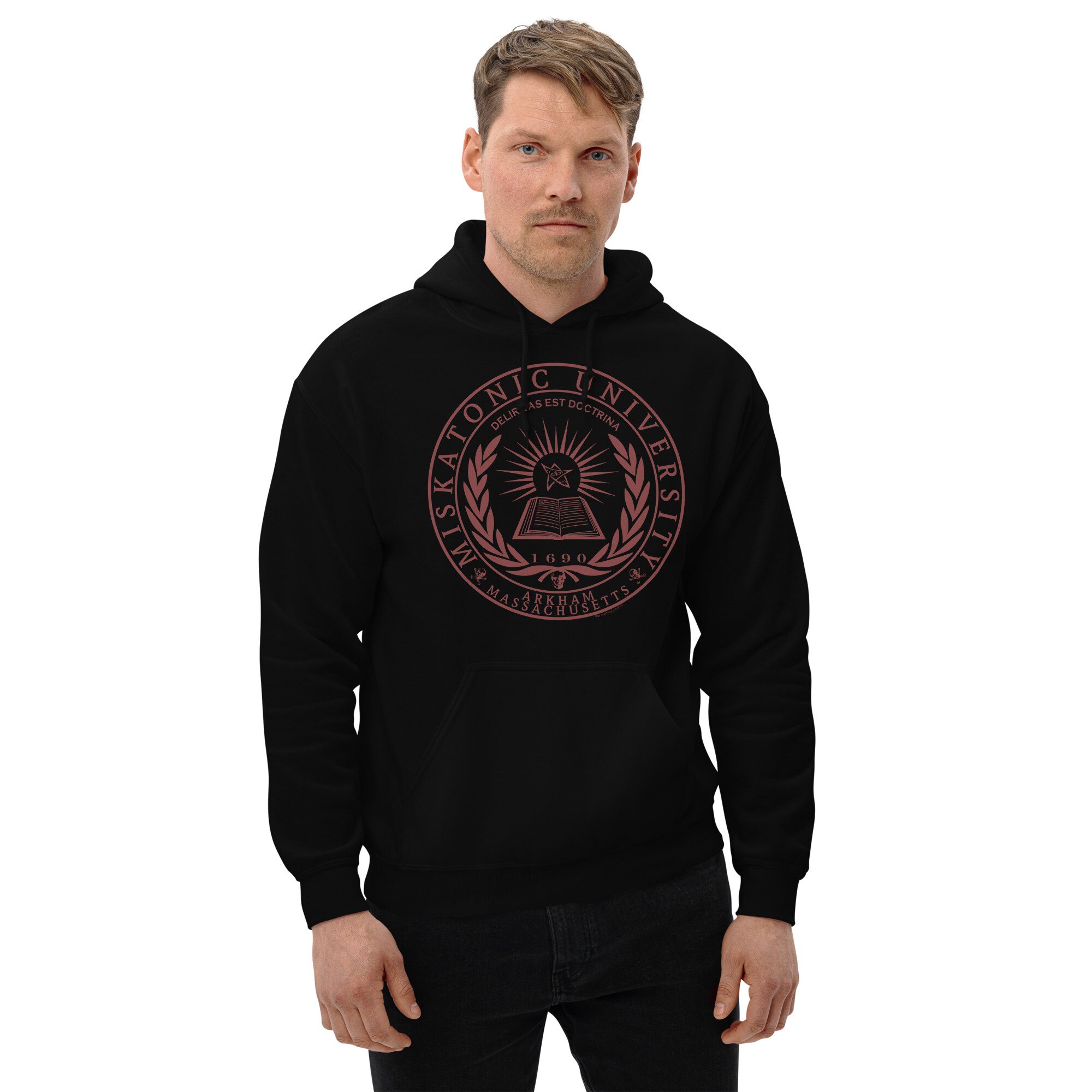 Miskatonic University Logo Lovecraft Artist Ray Vantilburg Unisex Hoodie Etsy