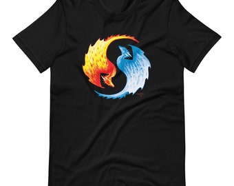 Yin Yang Dragon Unisex t-shirt