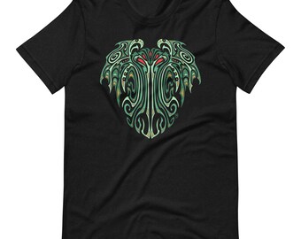 Tribal Cthulhu 01 Greens, Unisex t-shirt