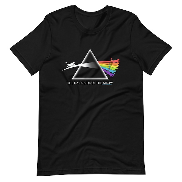 The Darkside of the Meow,  Rainbow Cats Unisex t-shirt